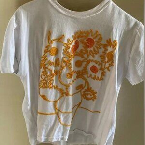ISO Zara Vincent Van Gogh T-shirt Sunflower Embroidery or Still Life